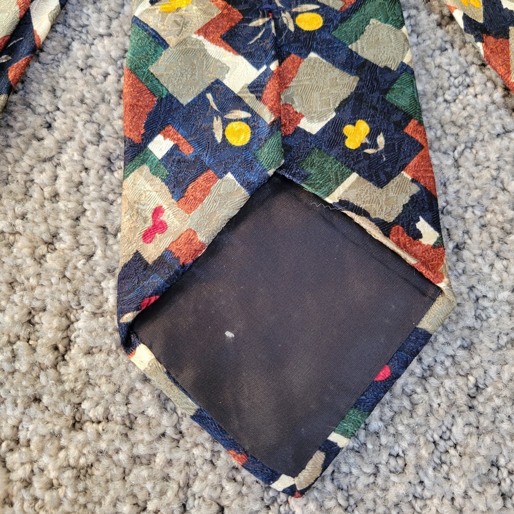 Men's Geoffrey Beene Multicolor Patchwork Fruit Tie - Picture 4 of 5